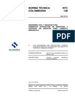 NTC 108 Extraccion de Muestras y Ensayos de Cemento Hidraulico