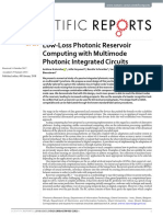 Low-Loss Photonic Reservoir Computing With Multimode Photonic Integrated Circuits