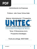 Entregable I Administración Prospectiva Estratégica