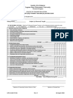 Laguna State Polytechnic University: Field Study (FS) / Student Teacher (ST) Rating Scale