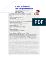 Indicadores para El Área de Comunicación y Representación