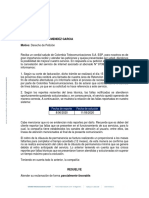 Jonathan Arnaldo Mendez Garcia Motivo: Derecho de Petición