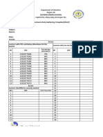 Classroom Data Gathering Template (CDGT) : Eastern Samar Division