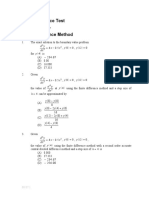 Multiple-Choice Test Finite Difference Method: X X DX y D