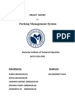 Parking Management System: Project Report