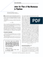 Friction Factors For Flow of Non-Newtonian Materials in Pipelines