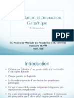 Fécondation Et Intéraction Gamétique M. Anav PDF