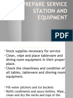 Prepare Service Station and Equipment