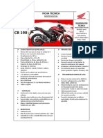 Ficha Tecnica Honda CB190R