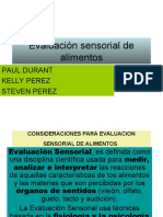 Evaluación Sensorial