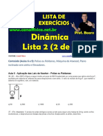 DINÂMICA Lista 2 Aulas 6 A 9