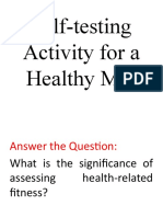 Self-Testing Activity For A Healthy Me!