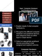 Topic: Computer Hardware and Peripheral Devices