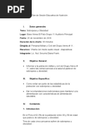 Plan de Sesión Educativa de Nutrición