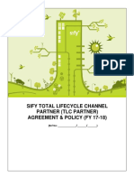 Sify Total Lifecycle Channel Partner Agreement FY 2017-20 July17