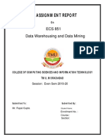 Lab Assignment Report: ECS 851 Data Warehousing and Data Mining