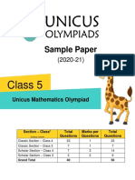 UMO Sample Papers For Class 5