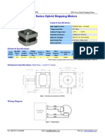 39HS Series Hybrid Stepping Motors: General Specifications