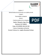 Módulo 15 Internacionalización Del Derecho en Su Ámbito Privado Unidad 2 Nacionalidad y Extranjería Sesión 4 Condición Jurídica de Los Extranjeros