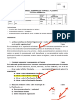 Examen Parcial de Strategic Financial Planning: Duración: 90 Minutos