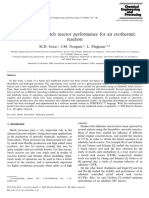 Batch and Semibatch Reactor Performance For An Exothermic Reaction