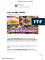 Dieta de 1400 Calorías Con Menú Semanal y Suplementos