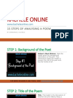 15 Steps of Analysing A Poem