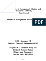 FM - Dividend Policy and Dividend Decision Models (Cir 18.3.2020)