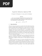 Negativity Methods in Algebraic PDE: C. Russell, P. D'Alembert, G. Artin and K. E. Dedekind