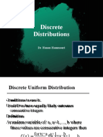 Discrete Distributions: Dr. Hanan Hammouri