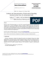 Isolation and Characterization of Hydrocarbon Degrading Bacterial Isolate From Oil Contaminated Sites