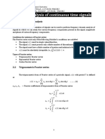 Unit 2: Analysis of Continuous Time Signals