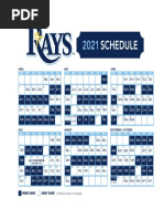 Rays 2021 Schedule