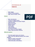 GATE Syllabus For Electrical Engineering