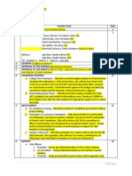 Sample Club Minutes