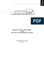 Bible Study Methods AND Rules of Interpretation: Course Manual No. 1