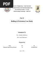 Rolling & Extrusion Case Study