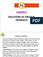 Math12-1 - Lesson 4 - Solutions of Oblique Triangles