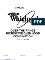 Over-The-Range Microwave Oven Hood Combination: Service Manual