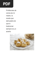 Profiteroles de Crema de Mi Madre