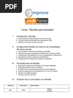 Temario Curso Moodle para Docentes