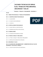 Especificaciones Tecnicas de Obras Provisionales, Trabajos Preliminares, Seguridad y Salud