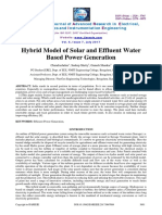 Hybrid Model of Solar and Effluent Water Based Power Generation