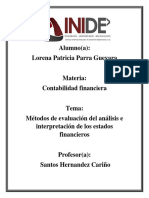 Metodos de Evaluacion Del Analisis e Interpretacion de Estados Financieros