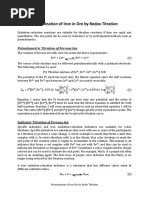 Determination of Iron in Ore by Redox Titration