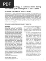 Welding Metallurgy of Stainless Steels During Resistance Spot Welding Part I - Fusion Zone PDF