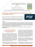 Performance of Youth Entreprenuers in Malaysia Micro Small and Medium Enterprises