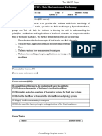 MME 303: Fluid Mechanics and Machinery: Course Context and Overview (100 Words)