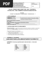 Taller1-VerbToBe - Numbers, Possessives, Demostratives, Family