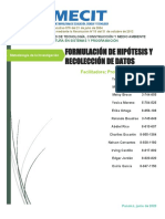 Formulacion de Hipotesis